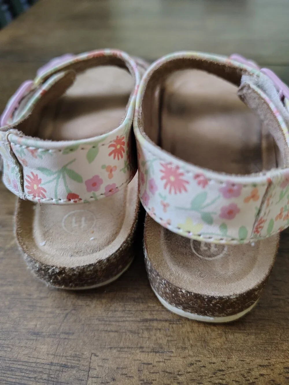 Cat & Jack Reagan Floral Print Footbed Sandals Toddler Girl Size 11